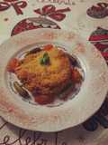 Libritos o san jacobos rellenos de berenjena y queso havarti