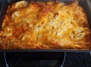 A picture of cheesy lasagne