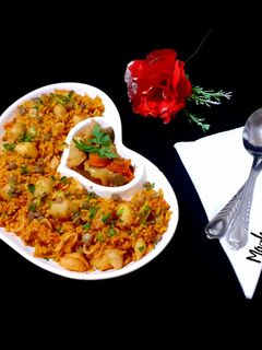 عکسی از دستور عدس پلو با پاستا 😋😍 (ورژن ایرونی کوشاری 😉🤭)