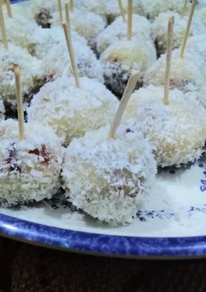 A picture of (No Bake) Coconut Date Balls - The Healthy Epicurean.