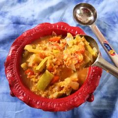 A picture of Masoor Dal Mixed Veggies Dal.