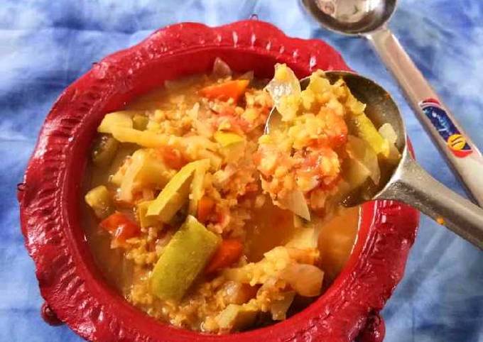 Masoor Dal Mixed Veggies Dal