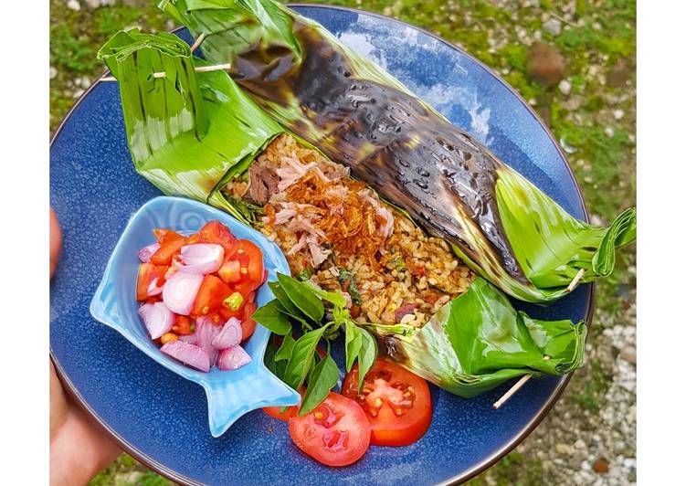 65.Nasi Bakar Cakalang Asap + Sambal Dabu2 🐟🌶😍👌🏻