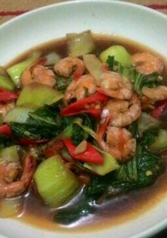 Foto resep Tumis Pakcoy Udang Saos Tiram