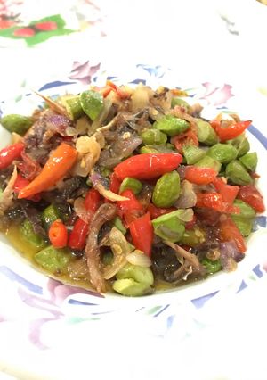 Foto resep Sambal Pete Ikan Asin