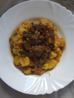 A picture of Green Banana Curry Stew.