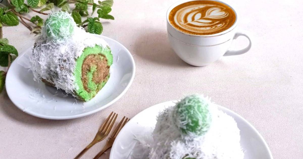 Resep Klepon Pandan Roll Cake Oleh Febry Caturia Cookpad