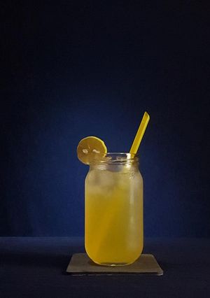 A picture of Citrus rosemary mocktail.