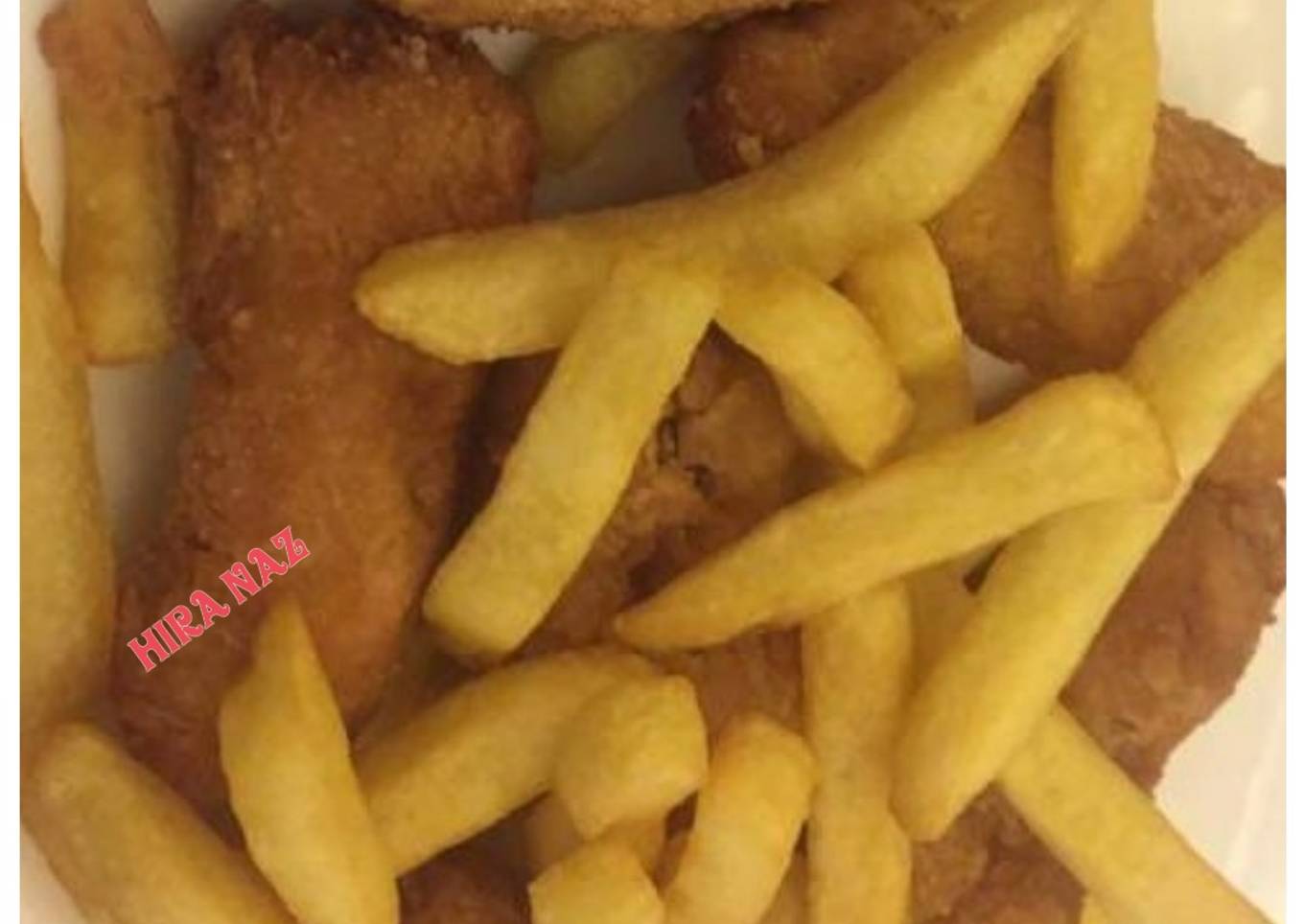 Chicken nuggets with french fries