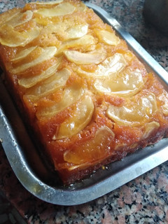 Una foto de Torta invertida de manzanas