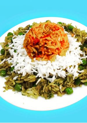 A picture of Tricolour Pulav. 🇮🇳.