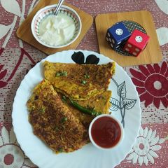 A picture of Healthy Lauki Chilla or Bottle Gourd Pancake.