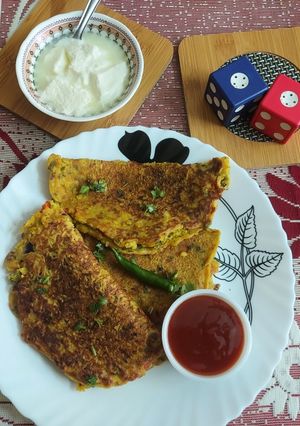 A picture of Healthy Lauki Chilla or Bottle Gourd Pancake.