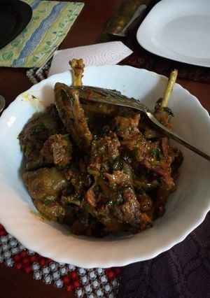 A picture of Kienyeji chicken stew.