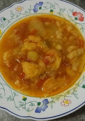 Foto principal de Sopas de tomate extremeñas con patata
