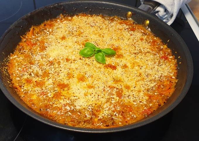 One pot beef orzotto