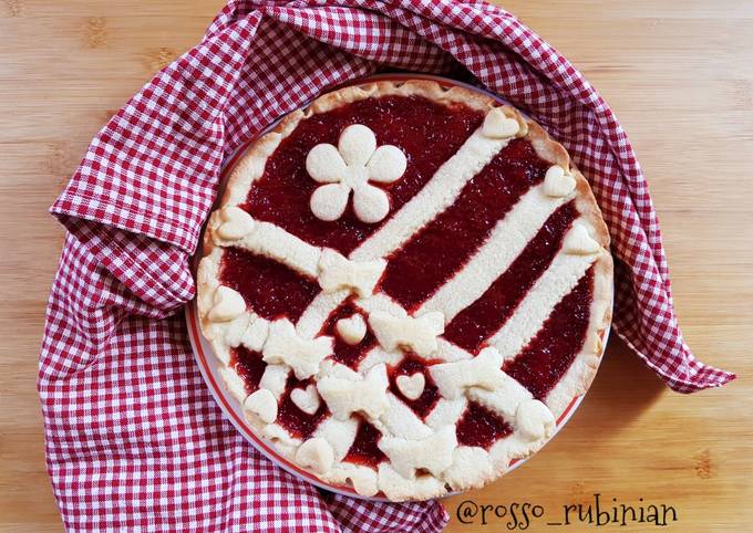 Crostata con la mia confettura di fragole