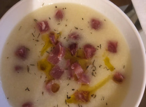 Foto principal de 194. Ajoblanco de melón (entrante sopa)