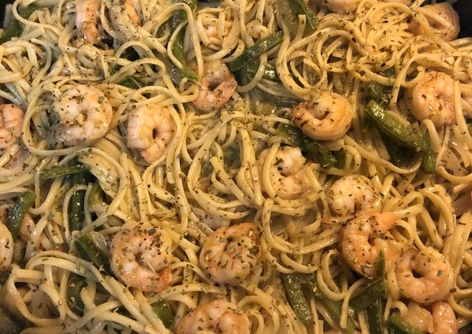 Easiest Way to Prepare Perfect Garlic-Lime Pepper Shrimp Pasta