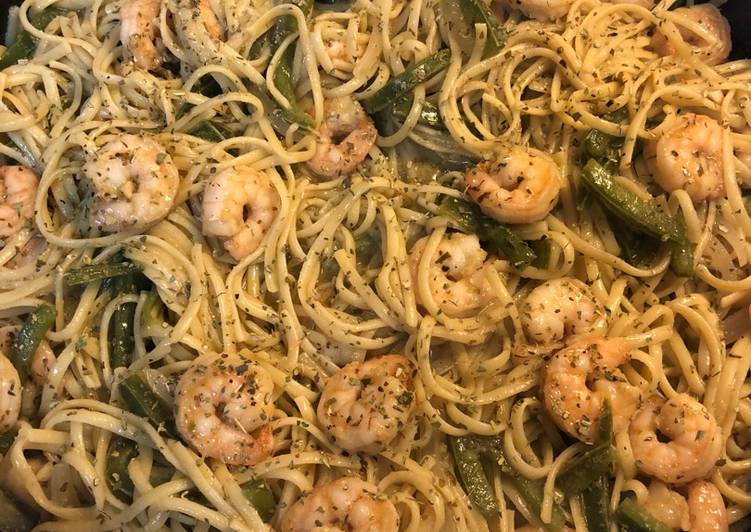 Recipe of Award-winning Garlic-Lime Pepper Shrimp Pasta