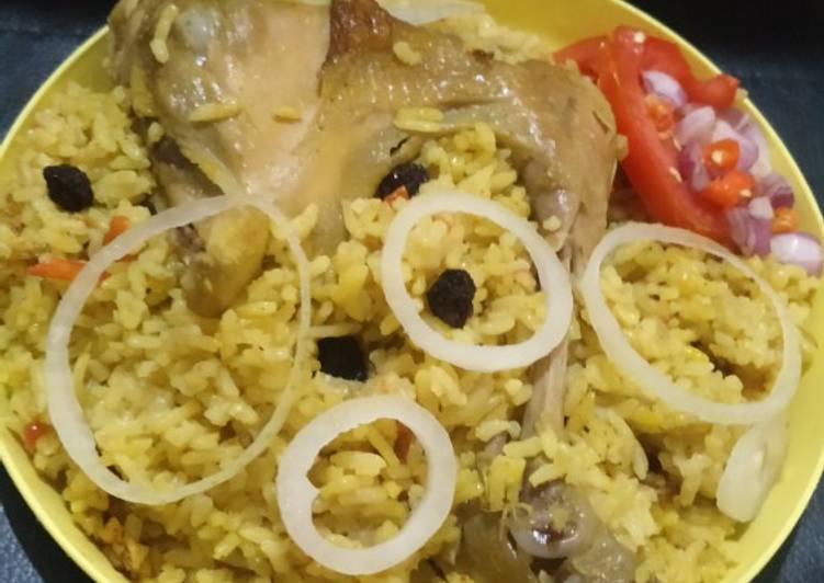 Cara olah Nasi briyani rice cooker (beras biasa)  Cepat