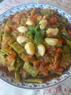 صورة لوصفة لوبيا خضرا بالزيت