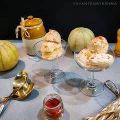 A picture of Muskmelon Ice Cream with Three Ingredients.