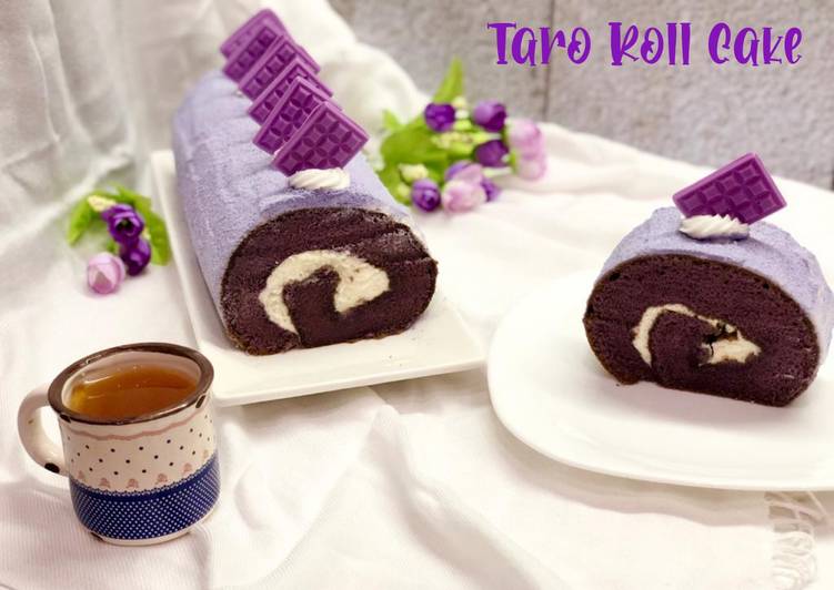 Taro roll cake