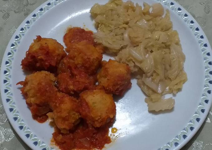 Ricetta di Veloce Polpette di lenticchie e manzo al sugo