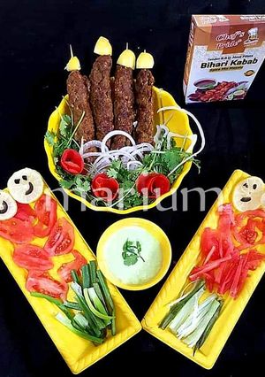 A picture of 🐔Chicken seekh kabab🍢.