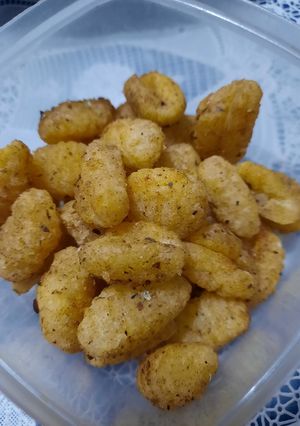 Una foto de Ñoquis con curry tipo chizitos