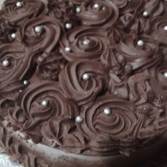 A picture of Eggless chocolate cake.