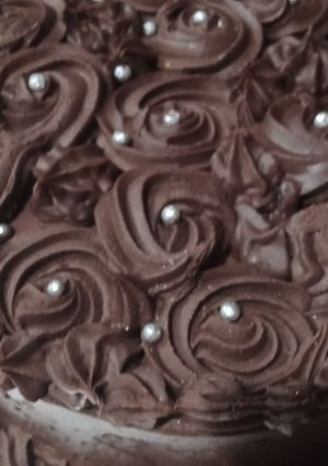 A picture of Eggless chocolate cake.