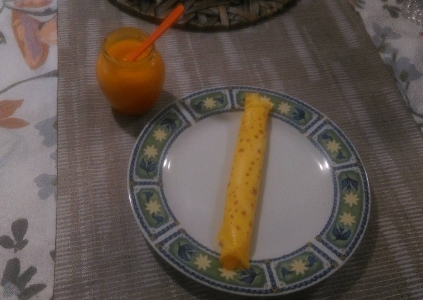 (Crep) Filloas con crema de calabaza ecológica