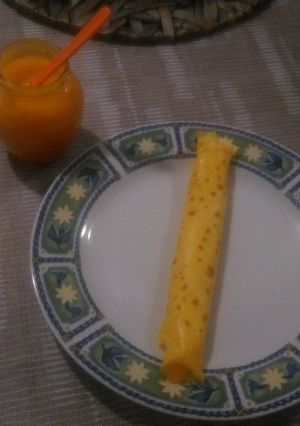 Una foto de (Crep) Filloas con crema de calabaza ecológica