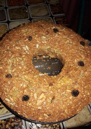 Una foto de Budín de avena y frutos secos apto para diabéticos