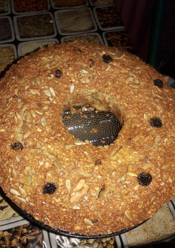 Una foto de Budín de avena y frutos secos apto para diabéticos