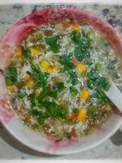 A picture of Egg Veggie Soup.