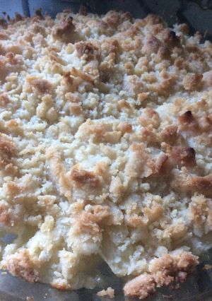 Una foto de Manzanas con streusel
