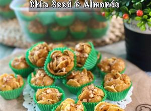 Gambar Cornflakes Madu Chia Seed Almond (Biskut Raya)