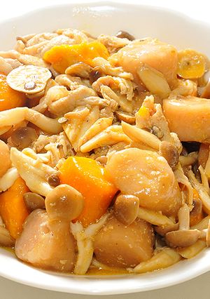 咖哩芋圓鮮菇肉片 的食譜成品照片