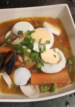 A picture of Lazy and delicious Fish Ramen.