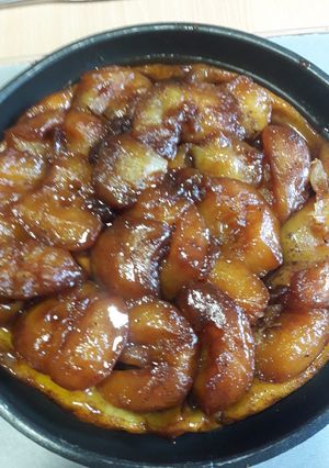Una foto de Tarte Tatin, tarta de manzana