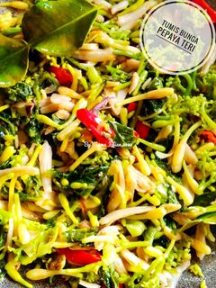 Foto resep Tumis Bunga Pepaya Teri