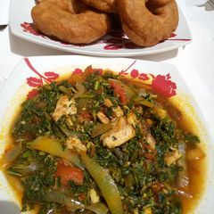 A picture of Spinach soup.