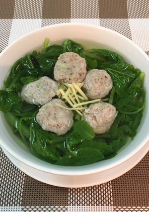 Hình của món Canh cải baby, cá thác lác.