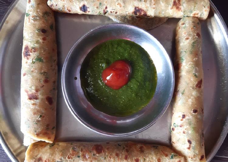 Onion fenugreek paratha