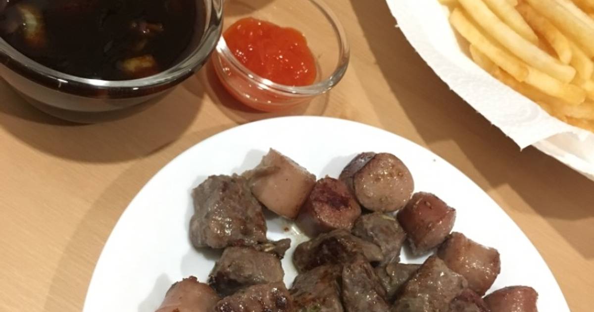 Resep Beef Sausage Fondue with bbq sauce and mushroom sauce oleh Inri