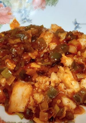 Una foto de Pescadilla con salsa de anchoas