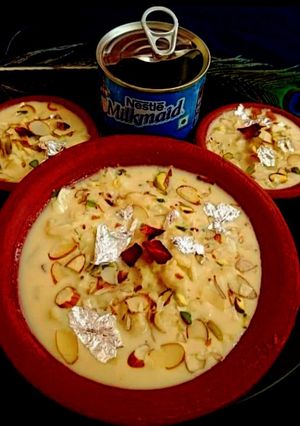 A picture of Milk made Luchchedar Rabdi.